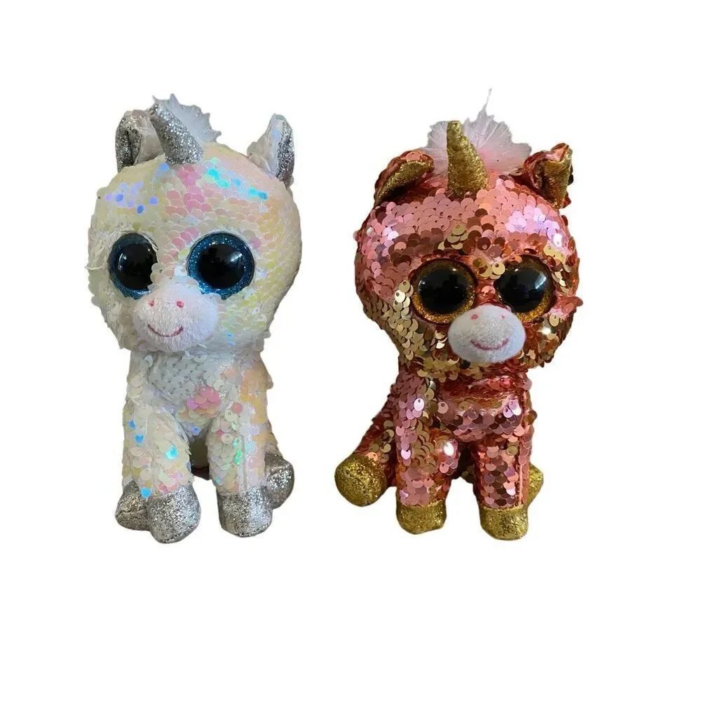 Ty Sunset & Diamond Plush Stuffed Animals Sequin Bling